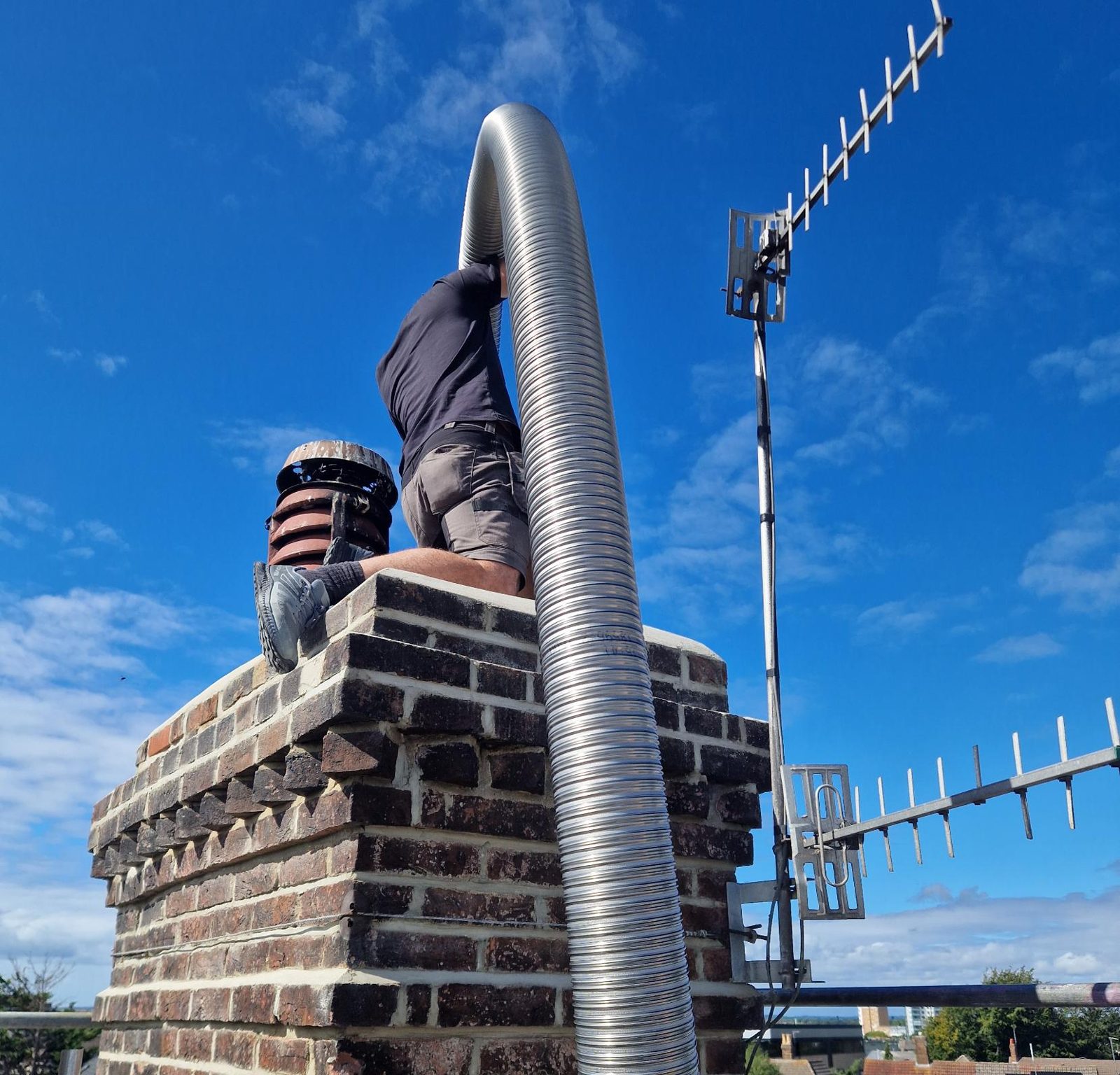 A flue relined, Poole